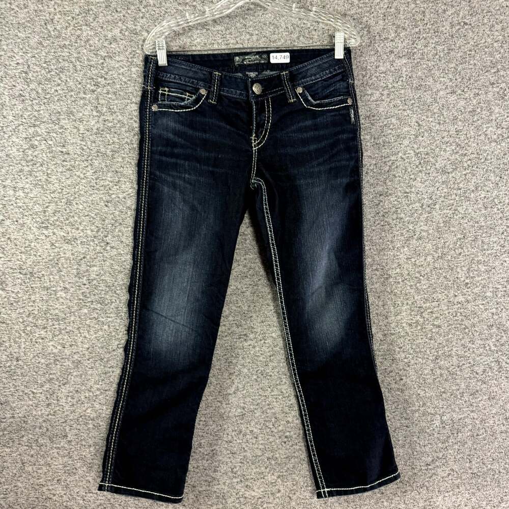 Silver Jeans Women's Size 29 Dark Wash Frances Capri Jeans